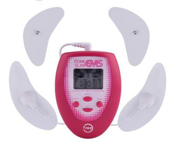 HKM-635795 Facial EMS Massager with 4 Massage Modes, Rose Red, Compact Design