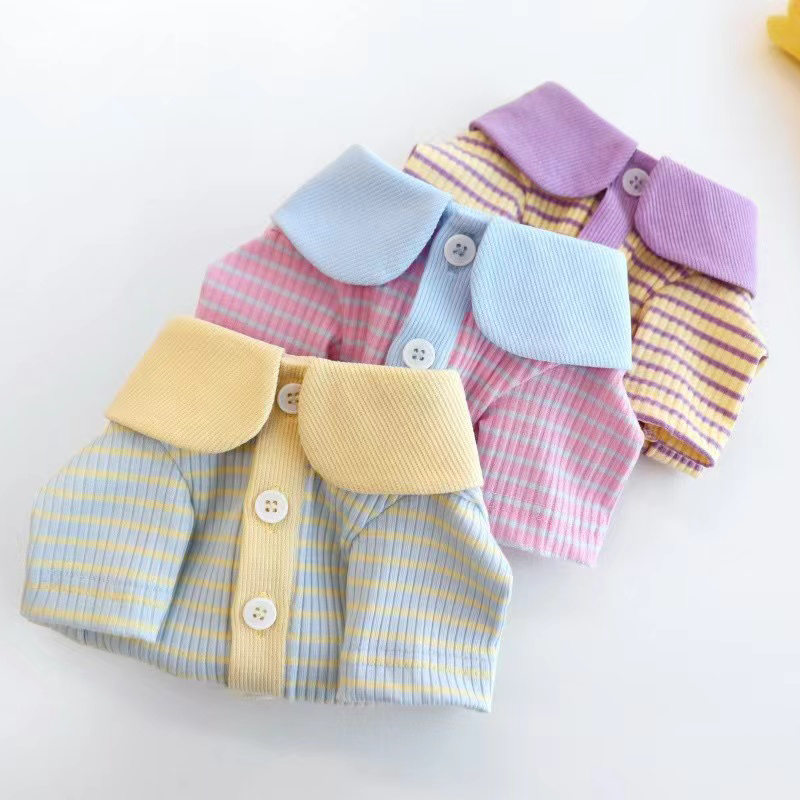 HKM-6358589 Stylish Striped Polo Shirt for Cats and Dogs in Various Color Options