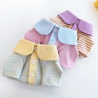 HKM-6358589 Stylish Striped Polo Shirt for Cats and Dogs in Various Color Options