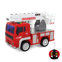 HKM-635859 1:20 Scale RC Fire Truck Toy with Extendable Ladder for Kids Ages 2-7