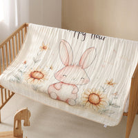 HKM-6358845 Cotton Cartoon Baby Blanket in Various Animal Designs - Soft Bamboo Fiber