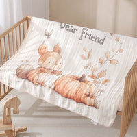 HKM-6358845 Cotton Cartoon Baby Blanket in Various Animal Designs - Soft Bamboo Fiber