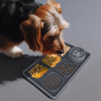 HKM-635923 Dog Silicone Slow Feeder Mat - Square and Rectangular Designs, Multiple Colors