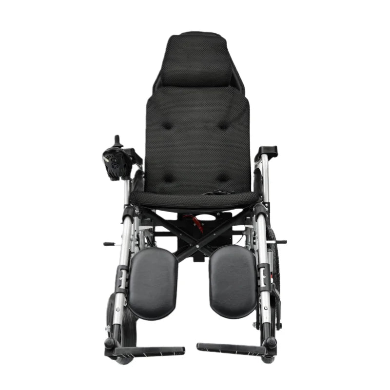 HKM-635923 Lightweight Folding Electric Wheelchair with Remote Control, 12Ah Battery, Carbon Steel Frame, 120kg Capacity, CE Certified