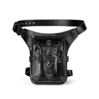 HKM-635923 Retro PU Leather Waist Bag for Outdoor Cycling and Motorcycle Rides - Versatile Messenger for Phones and Essentials