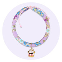 HKM-6359997 Adjustable Handmade Pet Collar in Various Floral Designs and Sizes