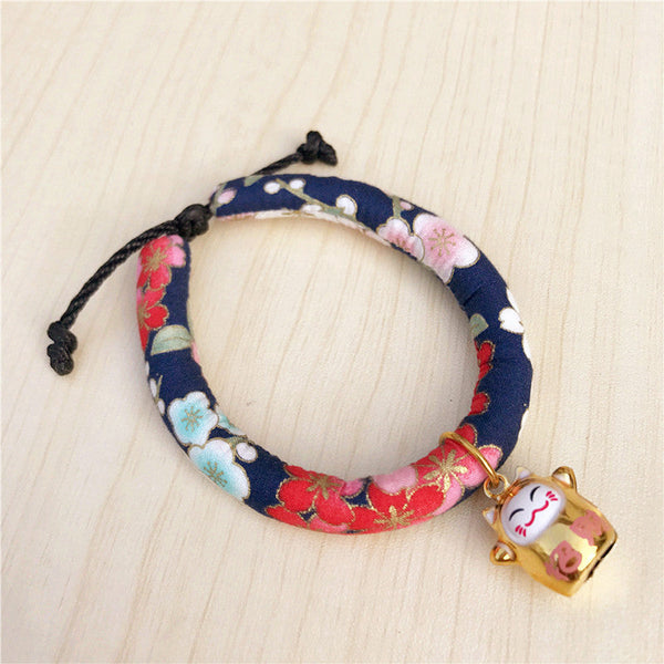 HKM-6359997 Adjustable Handmade Pet Collar in Various Floral Designs and Sizes