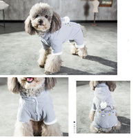 HKM-6360381 Padded Coral Fleece Boxer for Pets in Grey and Pink, Sizes XS to XXL