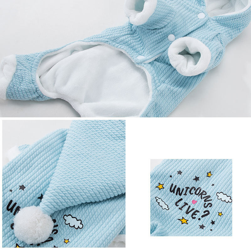 HKM-6360381 Padded Coral Fleece Boxer for Pets in Grey and Pink, Sizes XS to XXL