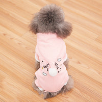 HKM-6360381 Padded Coral Fleece Boxer for Pets in Grey and Pink, Sizes XS to XXL