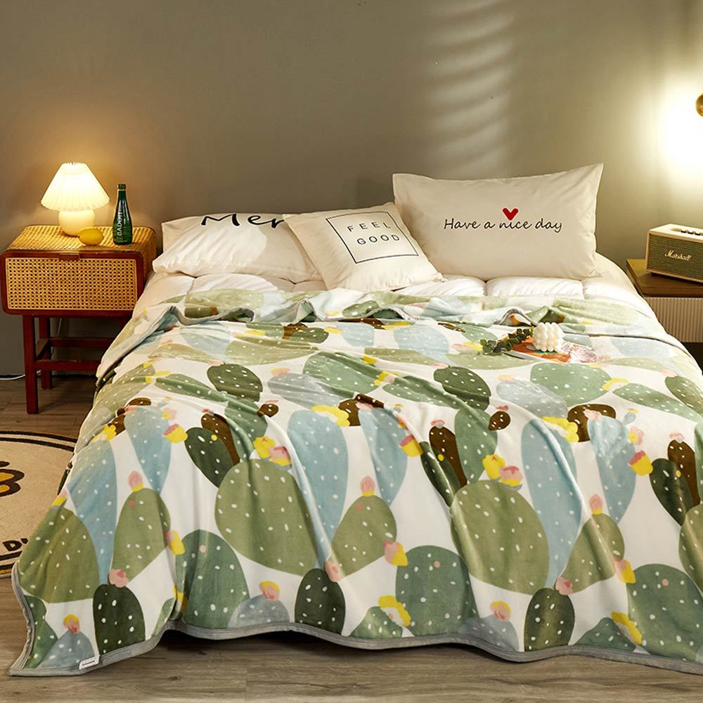 HKM-636051 Cozy Cartoon Coral Fleece Blanket for Autumn and Winter – Multiple Patterns Available
