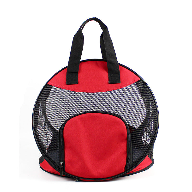 HKM-6361661 Portable Breathable Pet Handbag, Soft Polyester Carrier for Cats and Dogs Up to 12 Catties, 600D Oxford Material, 40 cm Diameter