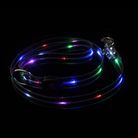 HKM-6361789 Luminous Colorful Dog Collar with Anti-Lost Hand Holding Rope