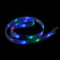 HKM-6361789 Luminous Colorful Dog Collar with Anti-Lost Hand Holding Rope