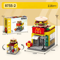 HKM-636179 8-in-1 Mini City Street View 3D Building Block Set for Kids
