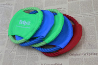 HKM-6362813 Pet Dog Flying Disc Toy - Lightweight Canvas & Rope Frisbee for Outdoor Play, 19cm Diameter