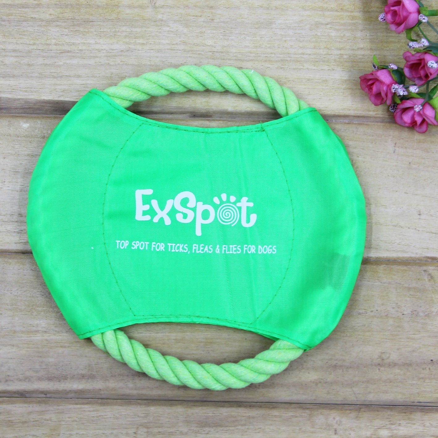 HKM-6362813 Pet Dog Flying Disc Toy - Lightweight Canvas & Rope Frisbee for Outdoor Play, 19cm Diameter