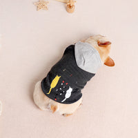 HKM-6363069 Stylish Grey Cotton Two-Legged Dog Sweater with Print