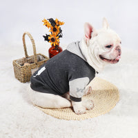 HKM-6363069 Stylish Grey Cotton Two-Legged Dog Sweater with Print