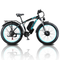 HKM-636371 Dual Motor Electric Mountain Bike with 2000W Power and 21 Speed – 26'' Fat Tire Design
