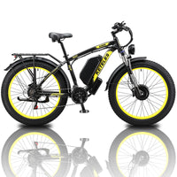 HKM-636371 Dual Motor Electric Mountain Bike with 2000W Power and 21 Speed – 26'' Fat Tire Design