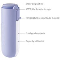 HKM-6363837 Portable Pet Water Cup - 420ml Plastic Travel Water Bottle for Dogs and Cats