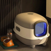 HKM-6364221 Oversized Fully Enclosed Cat Litter Box with UV Sterilization Options and Basic Deodorization