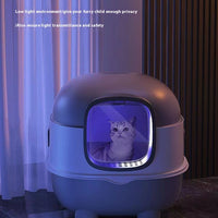 HKM-6364221 Oversized Fully Enclosed Cat Litter Box with UV Sterilization Options and Basic Deodorization