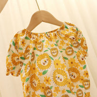 HKM-6364349 Chiffon Summer Bulldog Dog T-Shirt - Lightweight Polyester Dress in Various Colors and Sizes