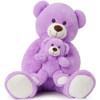 HKM-636499 Giant Purple Tie-Dye Soft Stuffed Teddy Bear Toy for Kids – Perfect Gift for Baby Showers