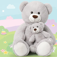 HKM-636499 Giant Purple Tie-Dye Soft Stuffed Teddy Bear Toy for Kids – Perfect Gift for Baby Showers