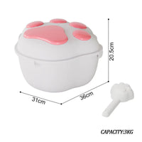 HKM-6365245 Pet Grain Storage Container with Cute Lid and Scoop for Dry Food, Treats, and More