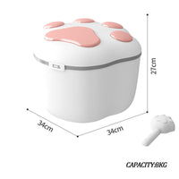 HKM-6365245 Pet Grain Storage Container with Cute Lid and Scoop for Dry Food, Treats, and More