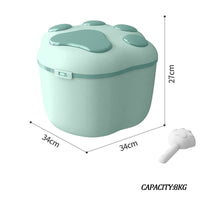 HKM-6365245 Pet Grain Storage Container with Cute Lid and Scoop for Dry Food, Treats, and More