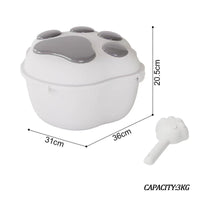 HKM-6365245 Pet Grain Storage Container with Cute Lid and Scoop for Dry Food, Treats, and More