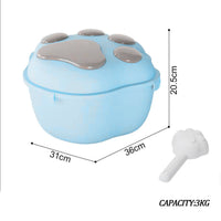 HKM-6365245 Pet Grain Storage Container with Cute Lid and Scoop for Dry Food, Treats, and More
