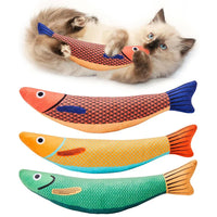 HKM-636563 Soft Catnip Crinkle Saury Fish Toys – 3 Pack Indoor Exercise Cat Toys