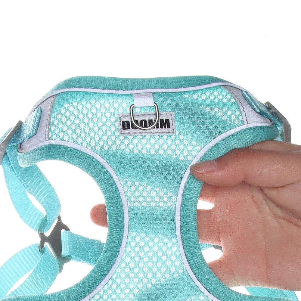 HKM-6367037 Breathable Pet Chest Strap with Traction Rope for Small to Medium Dogs