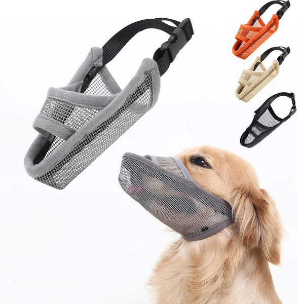 HKM-6367421 Golden Retriever Husky Dog Mouth Cover for Medium and Large Dogs, Plastic Design