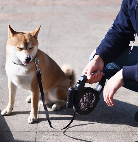 HKM-6367549 Automatic Retractable Dog Leash for Dogs Under 30kg ¨C ABS and Nylon Construction (18.5x19x4cm)