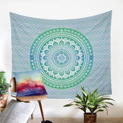 HKM-636755 Geometric Abstraction Plush Tapestry for Bedroom and Living Room Decor