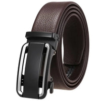 HKM-636755 Men’s Automatic Buckle Leather Belt with Strong Durability and Adjustable Fit