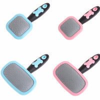HKM-636755 Pet Massage Brush for Dogs and Cats, Comb for Long and Short Hair, Easy to Clean, Comfort Grip Handle, Blue/Pink Options