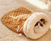 HKM-6367805 Cozy Personalized Cat Bed Sleeping Bag in Various Colors and Sizes