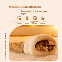 HKM-6367805 Cozy Personalized Cat Bed Sleeping Bag in Various Colors and Sizes