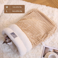 HKM-6367805 Cozy Personalized Cat Bed Sleeping Bag in Various Colors and Sizes