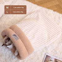 HKM-6367805 Cozy Personalized Cat Bed Sleeping Bag in Various Colors and Sizes
