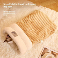 HKM-6367805 Cozy Personalized Cat Bed Sleeping Bag in Various Colors and Sizes