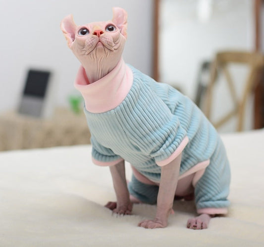 HKM-6368317 Warm Double-Sided Velvet Cat Clothing for Autumn and Winter