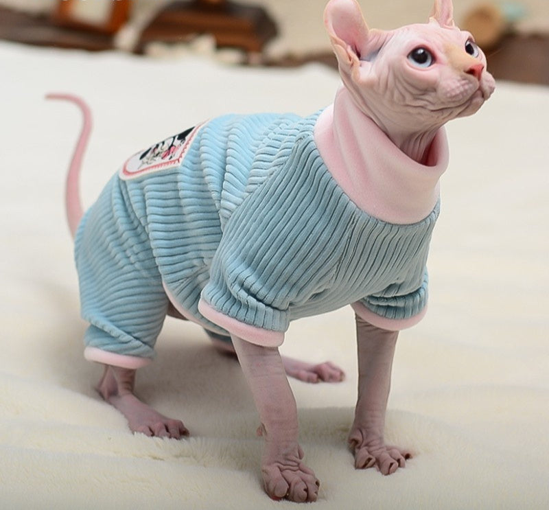 HKM-6368317 Warm Double-Sided Velvet Cat Clothing for Autumn and Winter